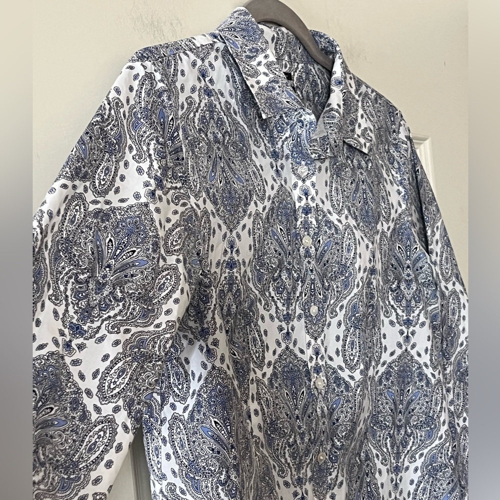 Talbots Unique Paisley Button-Up Shirt Women’s Size 6 - Picture 5 of 13